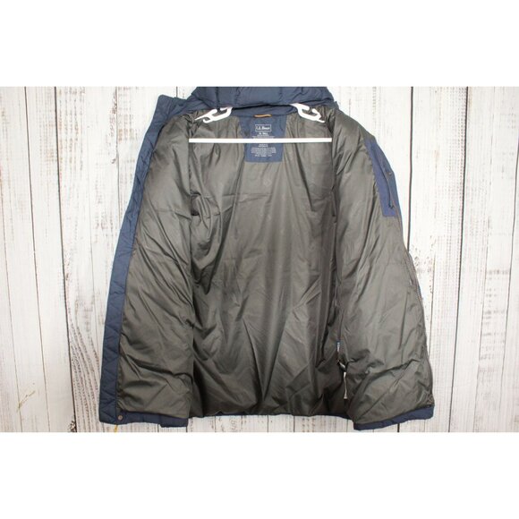 LL Bean Mountain Classic Down Parka Nautical Navy Size XL Tall - Picture 7 of 11